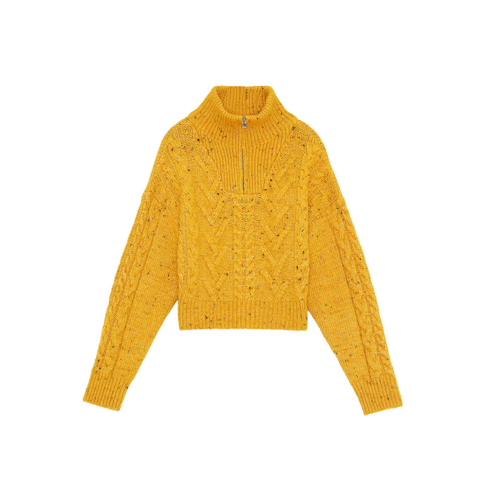 トップス josemoon SIDE BELT KNIT PULLOVER Imily Bela Womens Tunic Sweater Fall Long Sleeve 1/4 Zip