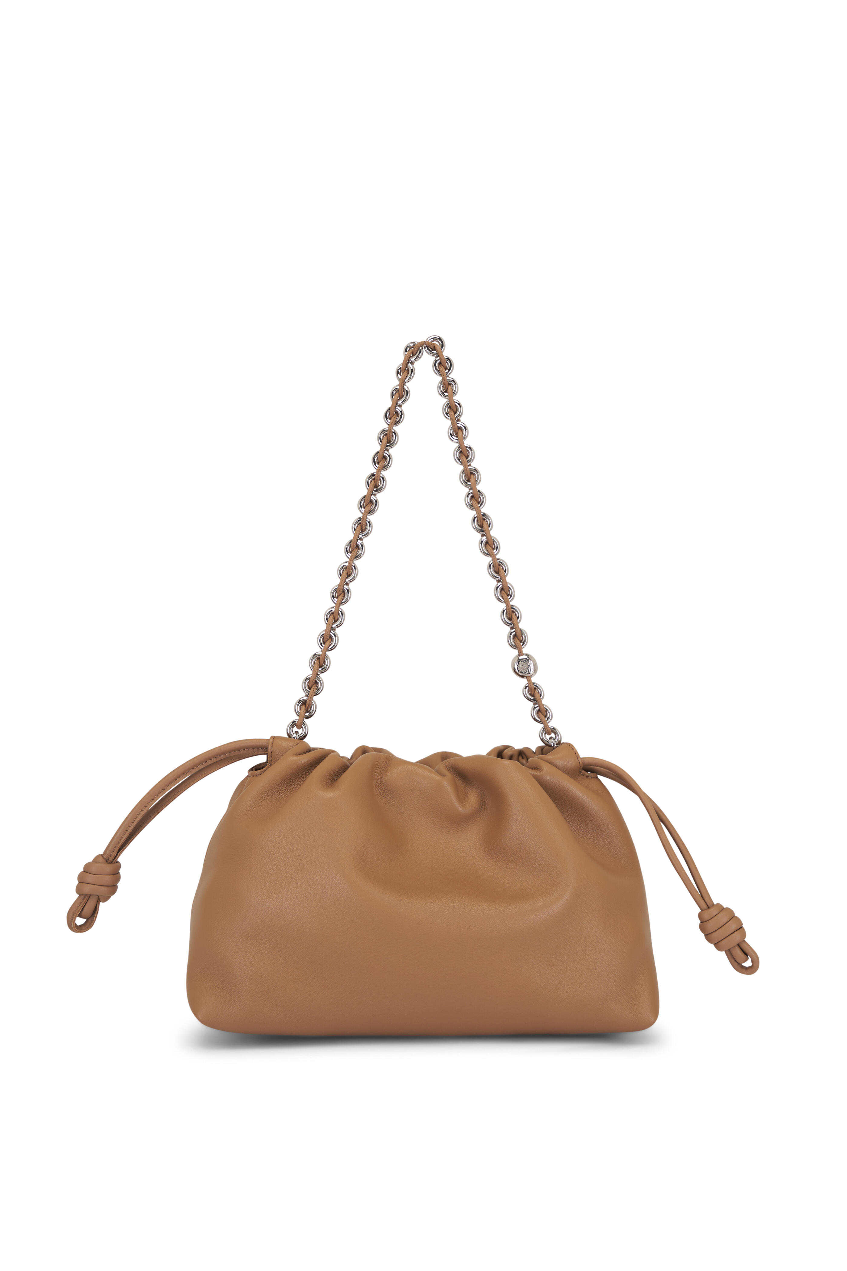 Loewe - Medium Flamenco Mocha Leather Clutch
