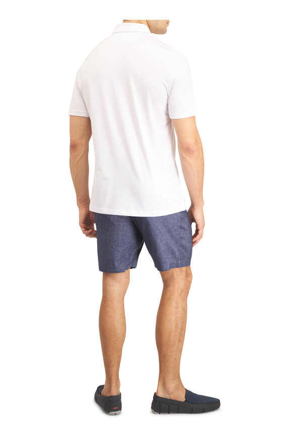 Deke Oasis Indigo Linen & Cotton Bermuda Shorts - view 3