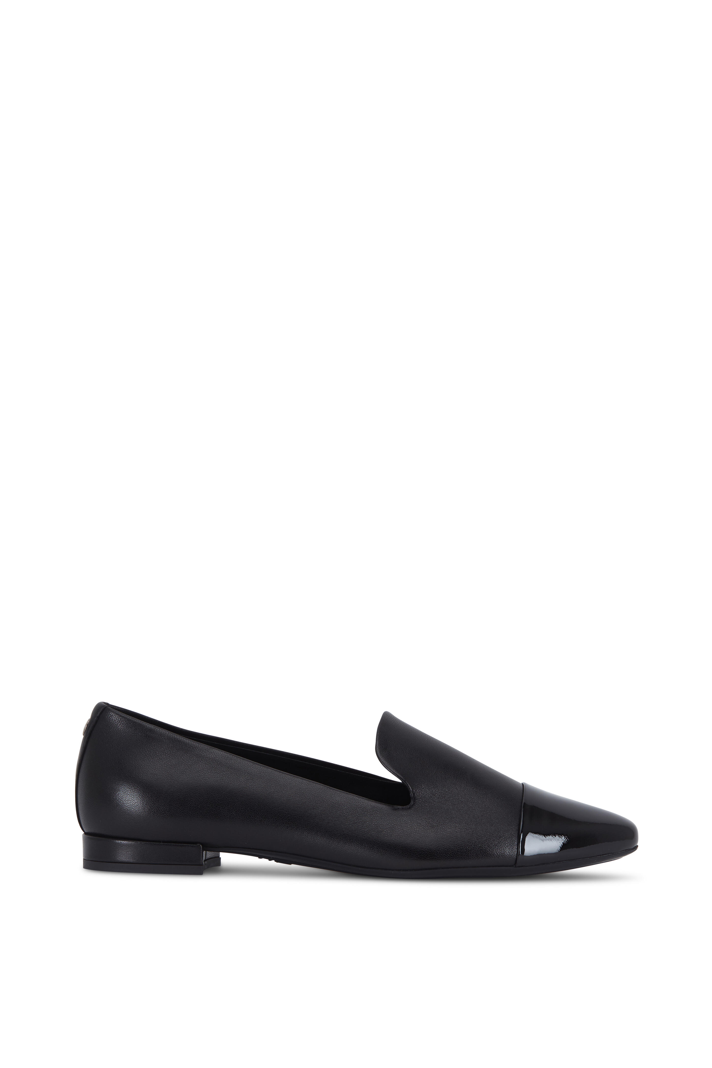 AGL Black Leather Cap Toe Loafer Mitchell Stores