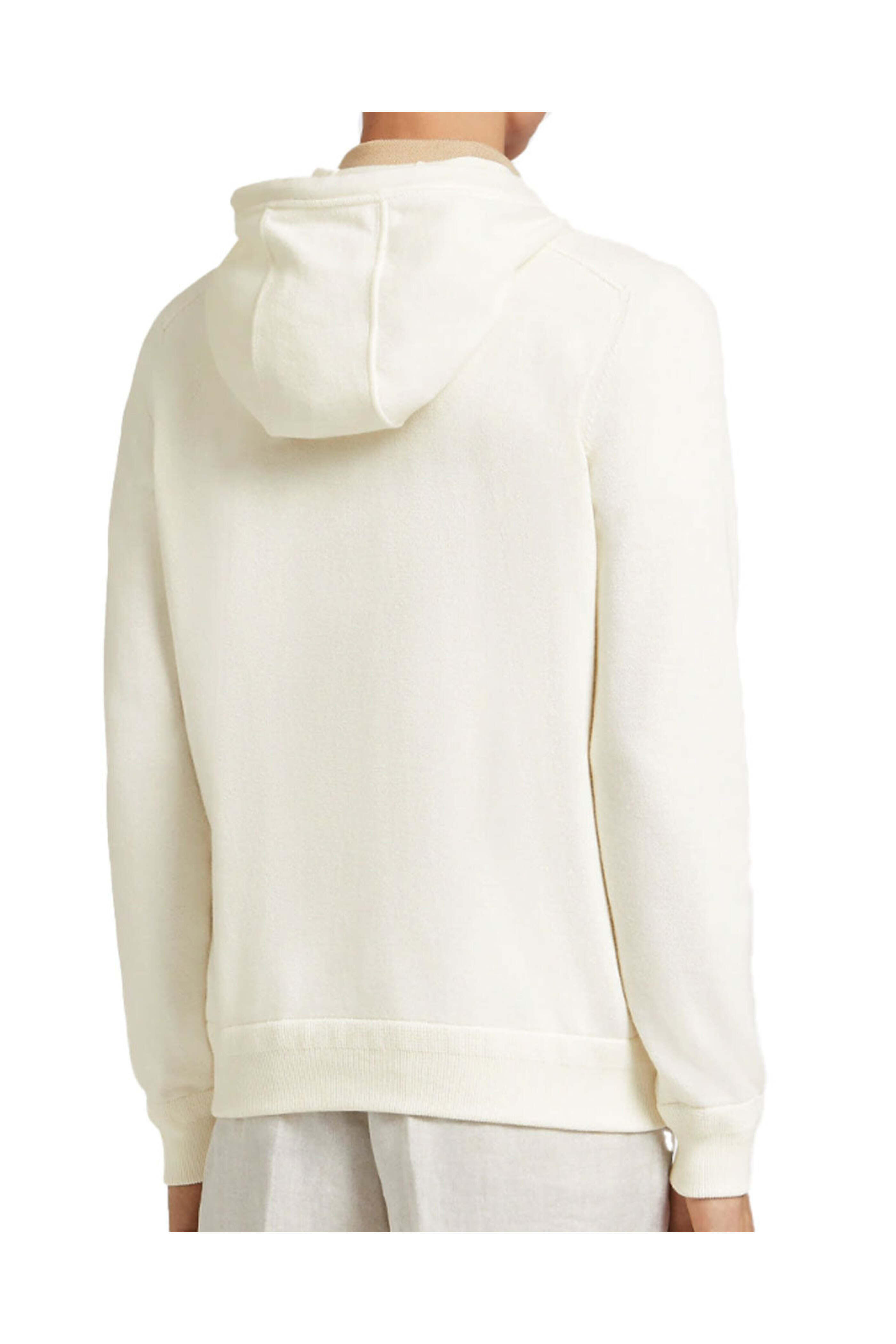 Zegna - Cotton and Cashmere Hoodie in Cream