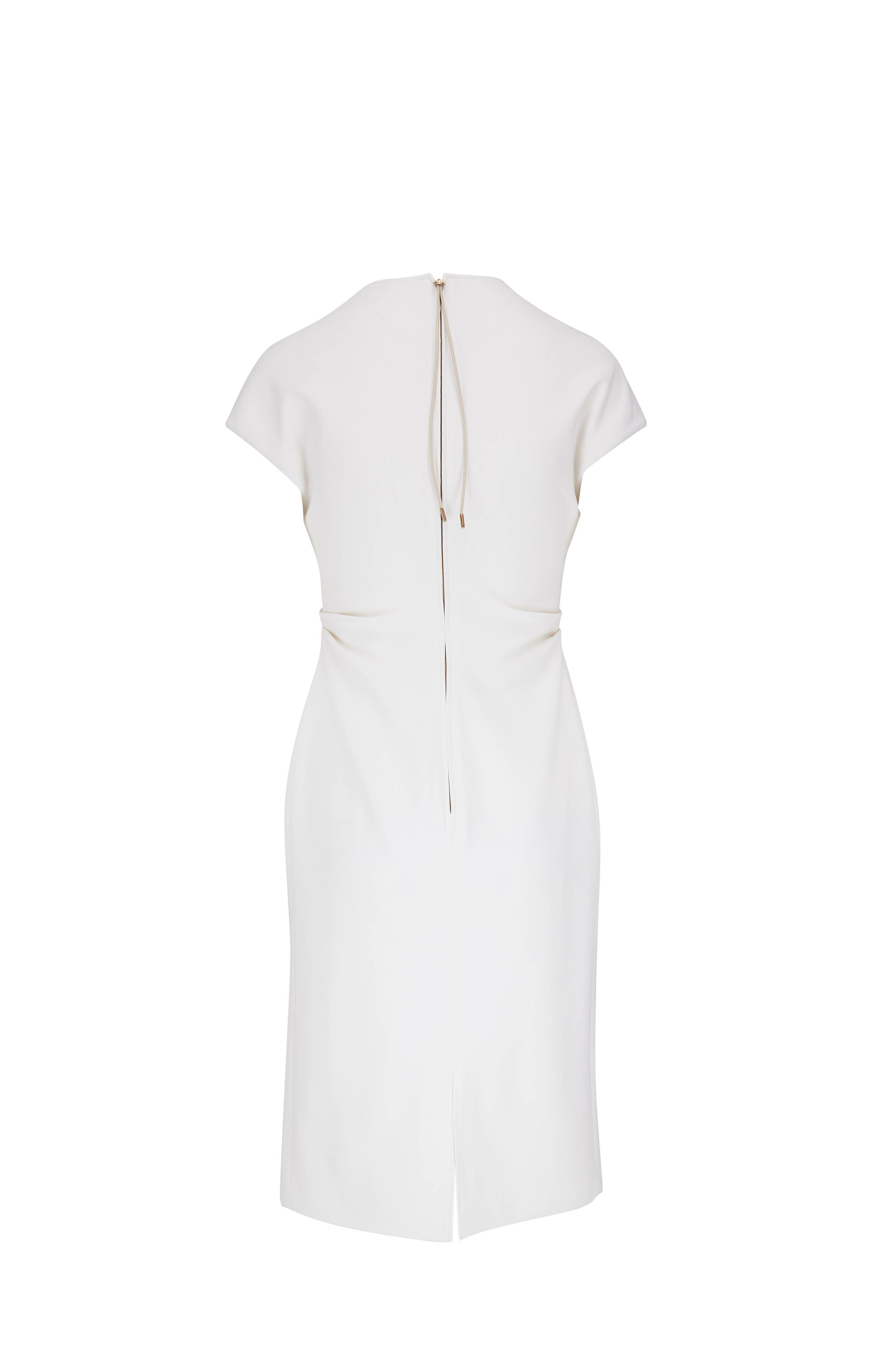 Agnona - White Wool Midi Sheath Dress