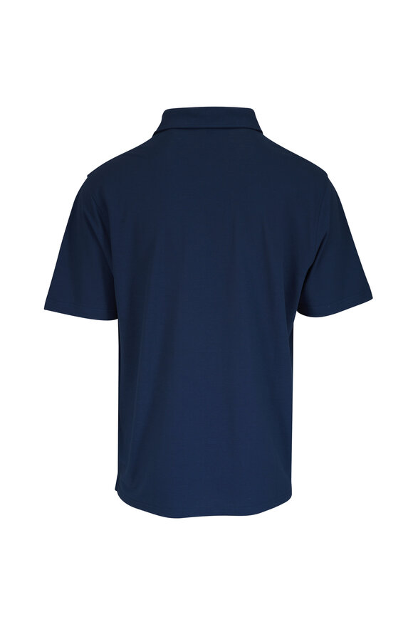 Peter Millar Navy Blue Cool Cotton Short Sleeve Polo - view 3