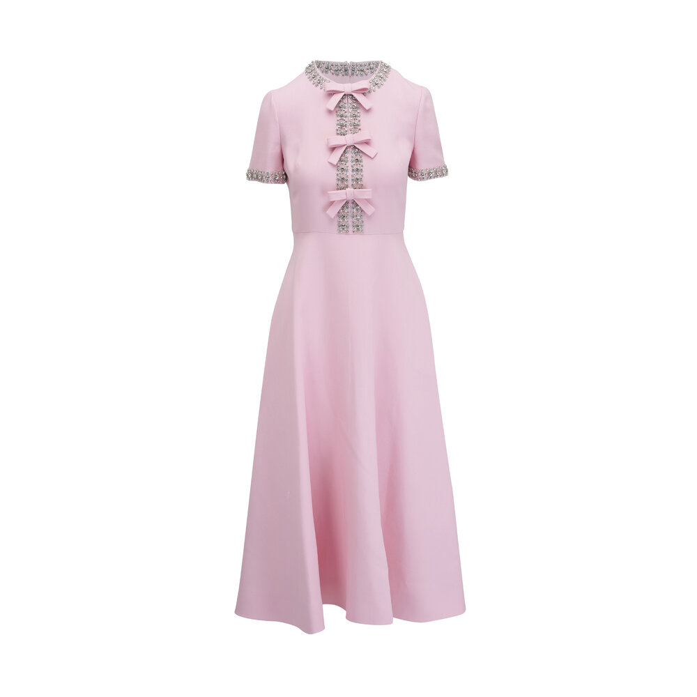 【VALENTINO】新作 ミディ ワンピース ドレス Crepe Couture Valentino Garavani Crepe Couture Midi Dress | Saks Fifth Avenue