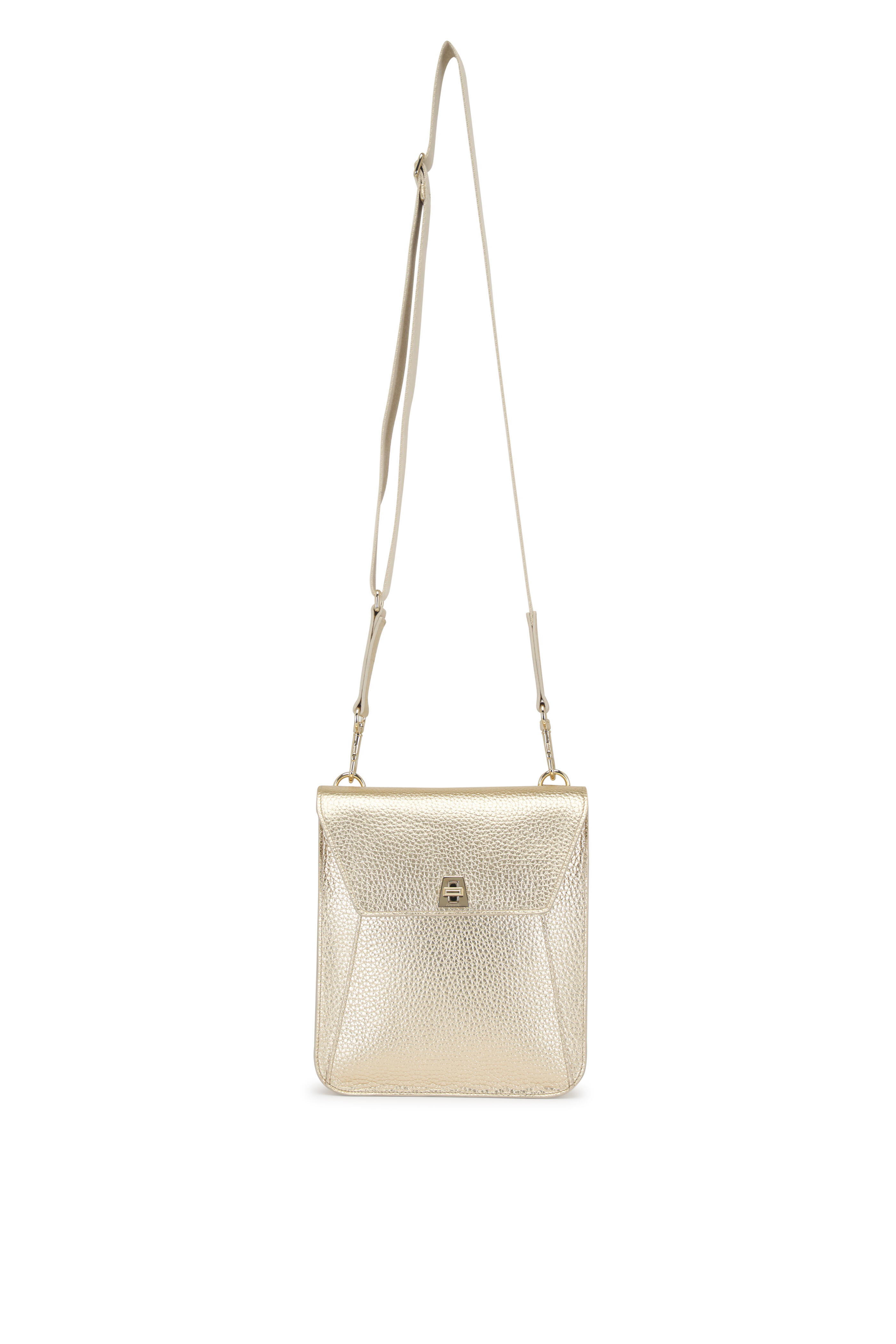 Akris - Anouk Antique Gold Leather Messenger Bag