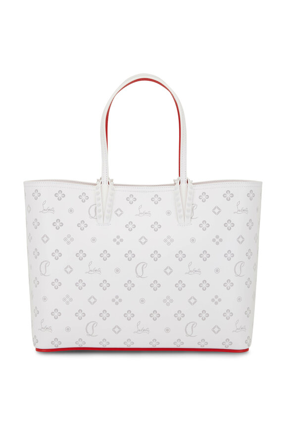 Christian Louboutin - Cabata Bianca Lase Cut Leather Logo Tote