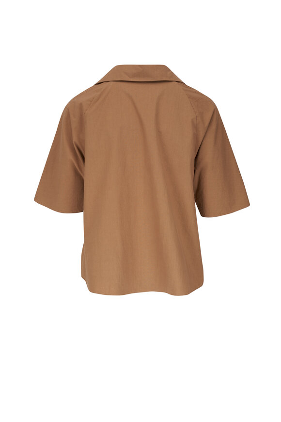 Peter Cohen - Trudy Tan Cotton Broadcloth Shirt 