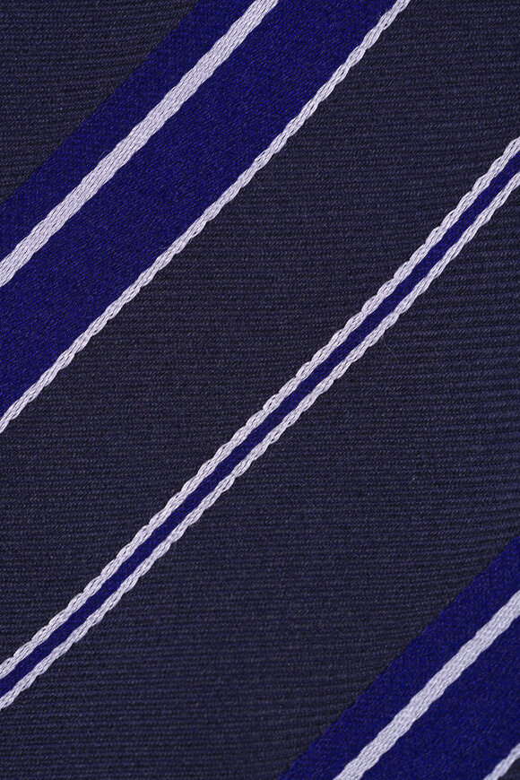 Tom Ford Dark Blue Stripe Silk Necktie - view 2