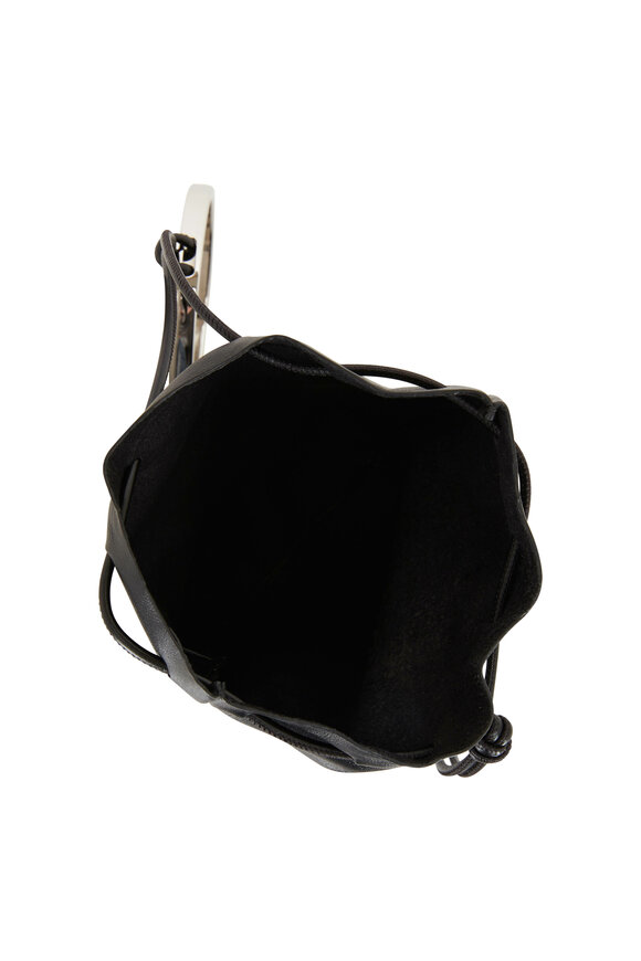 Jil Sander - Black Leather Bracelet Handle Mini Bucket Bag