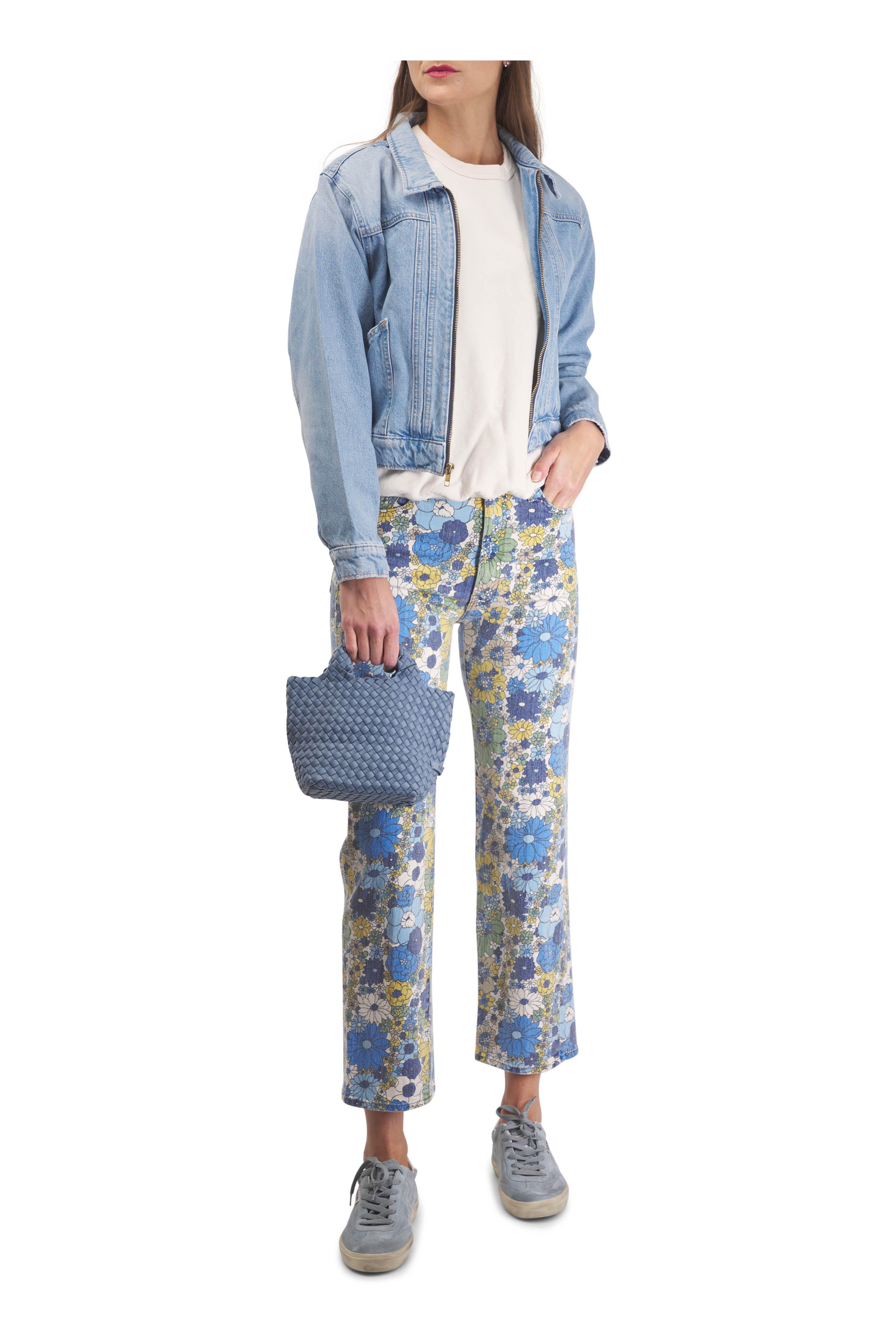 Mother - The Rambler Zip Dirtbike Flowers Ankle Jean