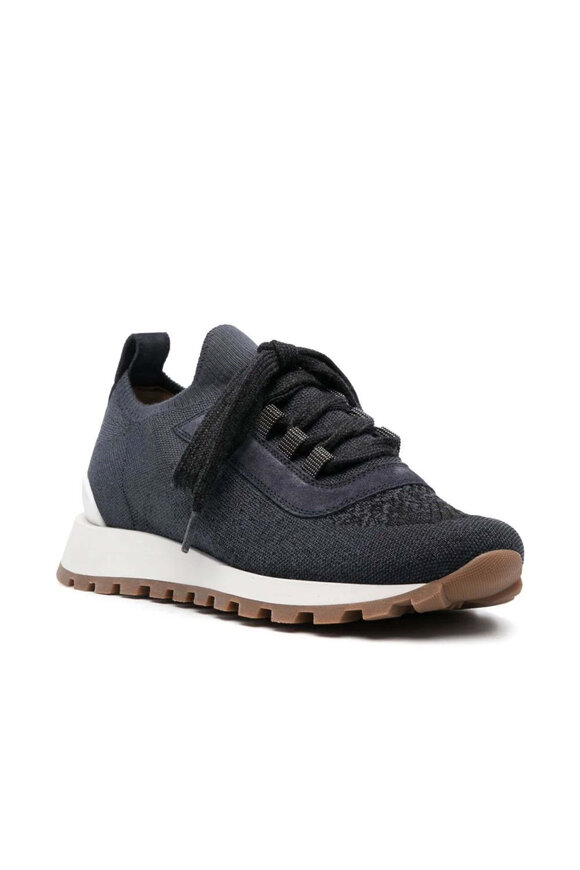 贈り物 Brunello Cucinelli - Light Gray Leather & Suede Monili Toe トップス