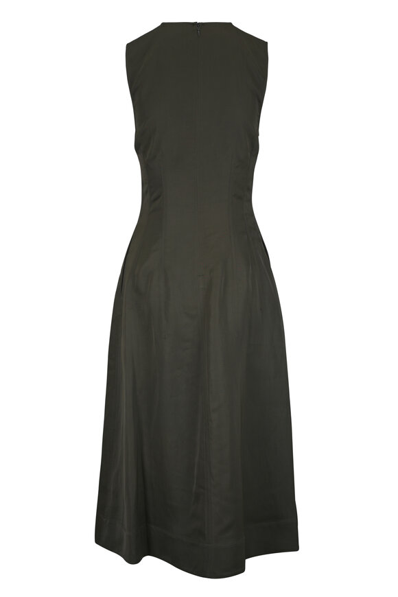 TWP Dark Olive Crewneck Dress - view 3