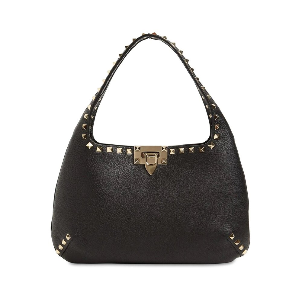 Valentino Garavani - Nero Rockstud Hobo Shoulder Bag
