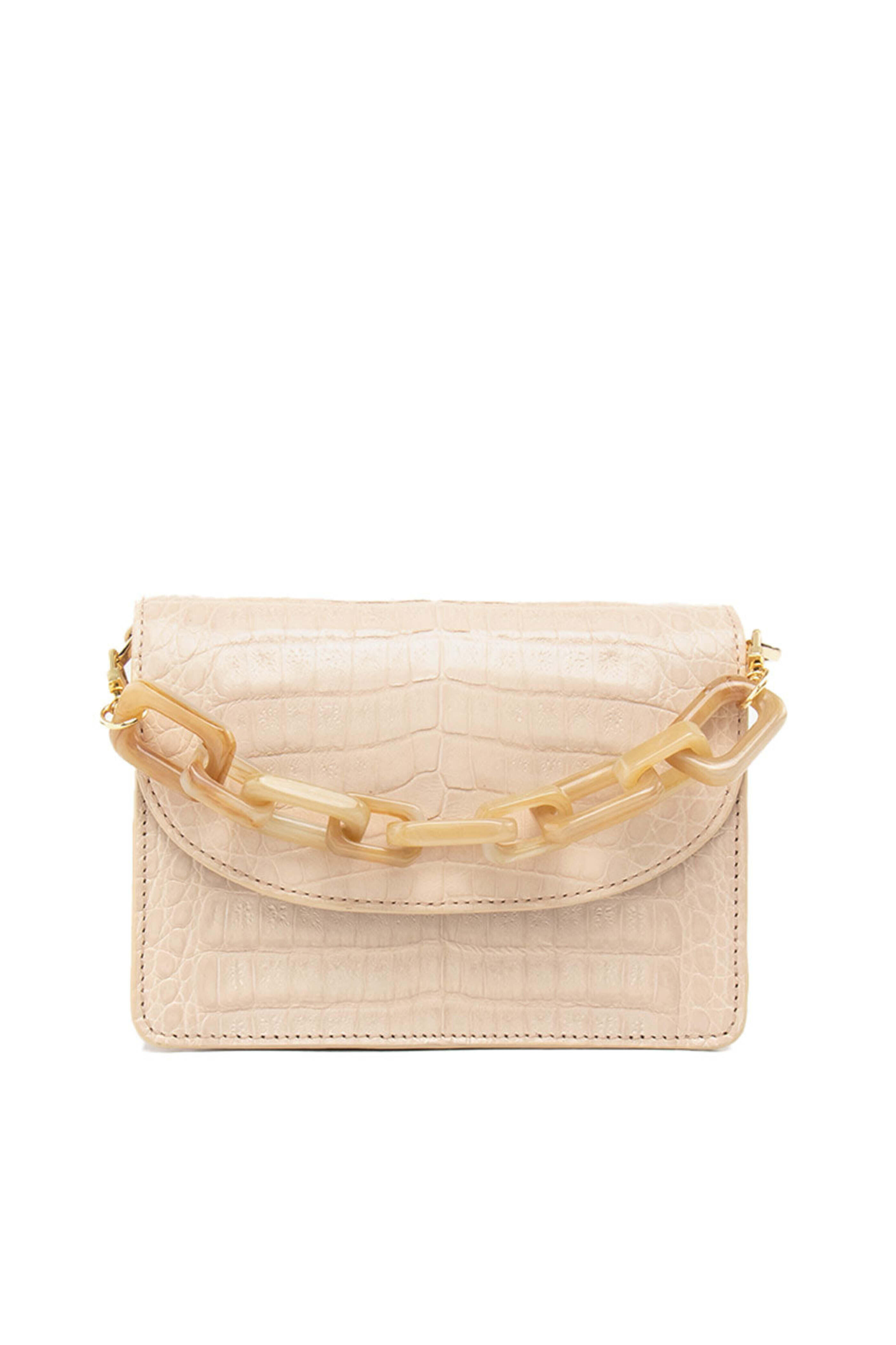 Maria Oliver - Valencia Bag with Chain in Beige Rose