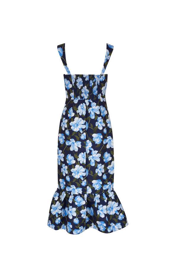 Sachin Babi Laura Ocean Blue Magnolia Floral Midi Dress - view 5