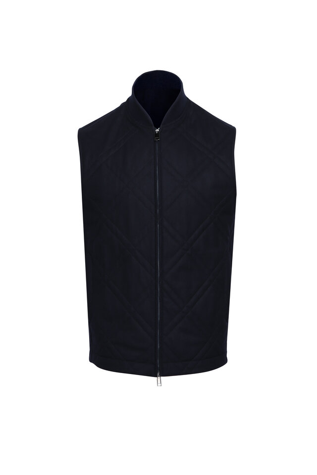 Zegna - Oasi Light Teal Linen Vest | Mitchell Stores