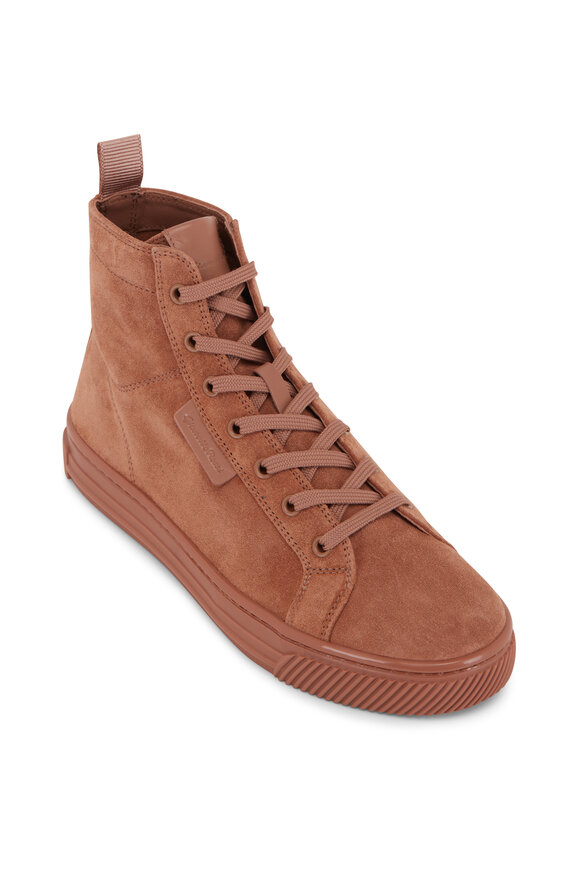 Gianvito Rossi - 360 High Praline Suede High-Top Sneaker