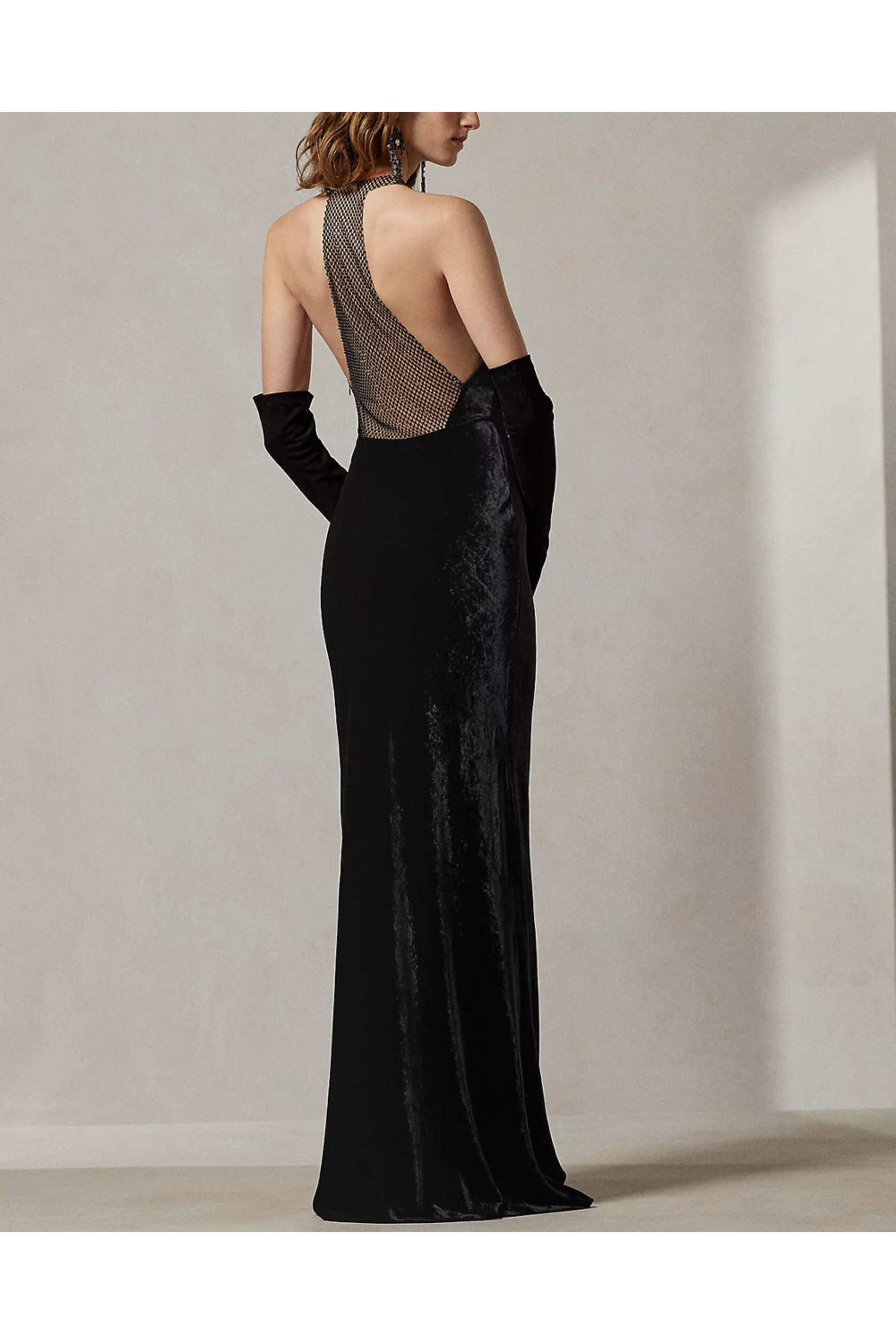 Ralph Lauren - Black Embellished Nadege Gown