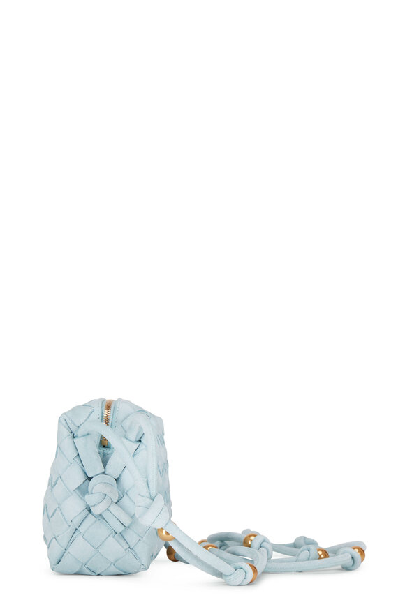 Bottega Veneta - Mini Loop Intrecciato Suede Shoulder Bag