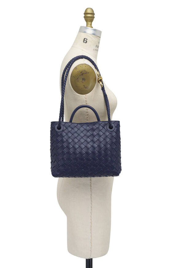 Bottega Veneta - Small Andiamo Duke Navy Leather Bag