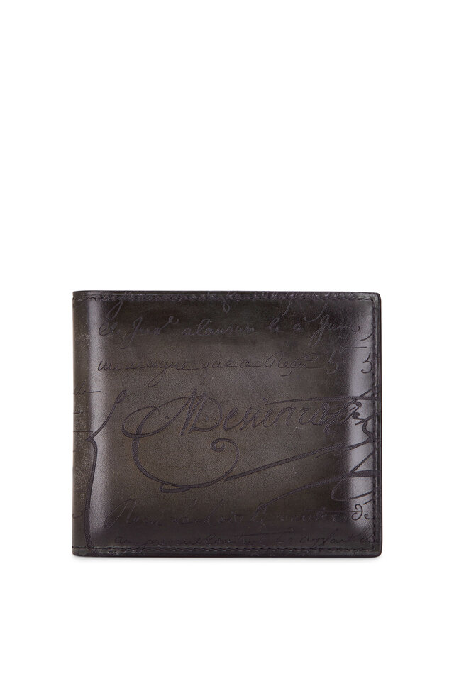 Berluti - Makore II Black Scitto Leather Wallet | Mitchell Stores