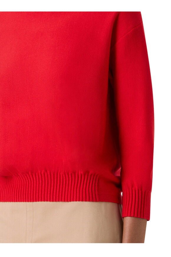 Akris Punto Cherry Wool Ruched Knit Sweater - view 5