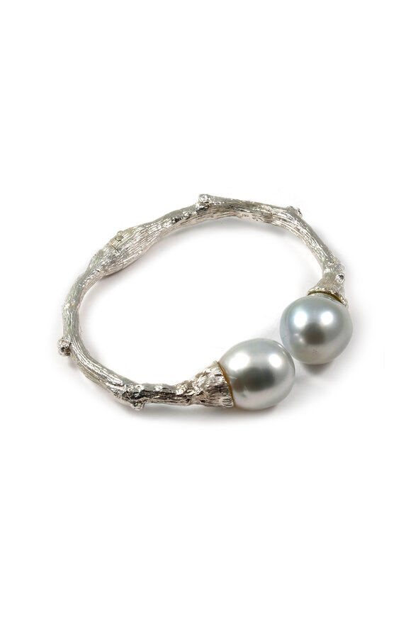 K. Brunini Jewels White Sea Pearl Twig Bracelet - view 2
