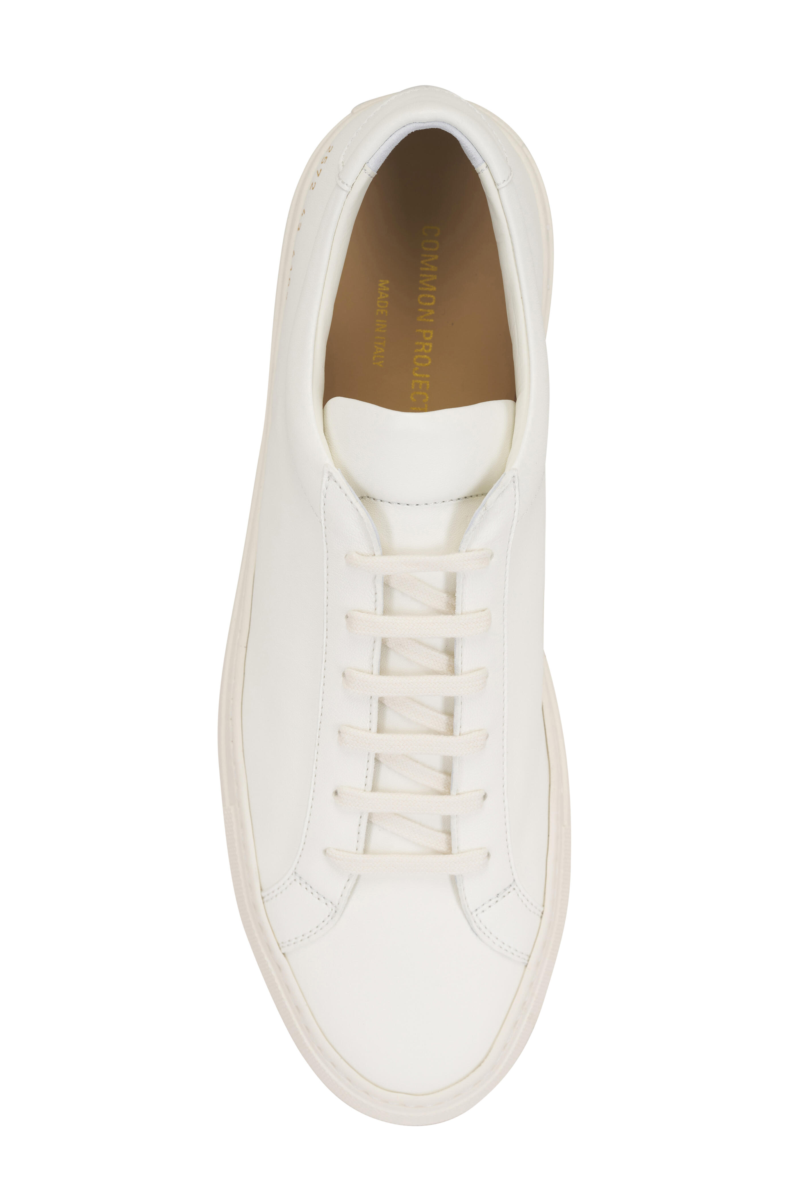 Common Projects - Achilles Premium Off-White Leather Low Top Sneaker