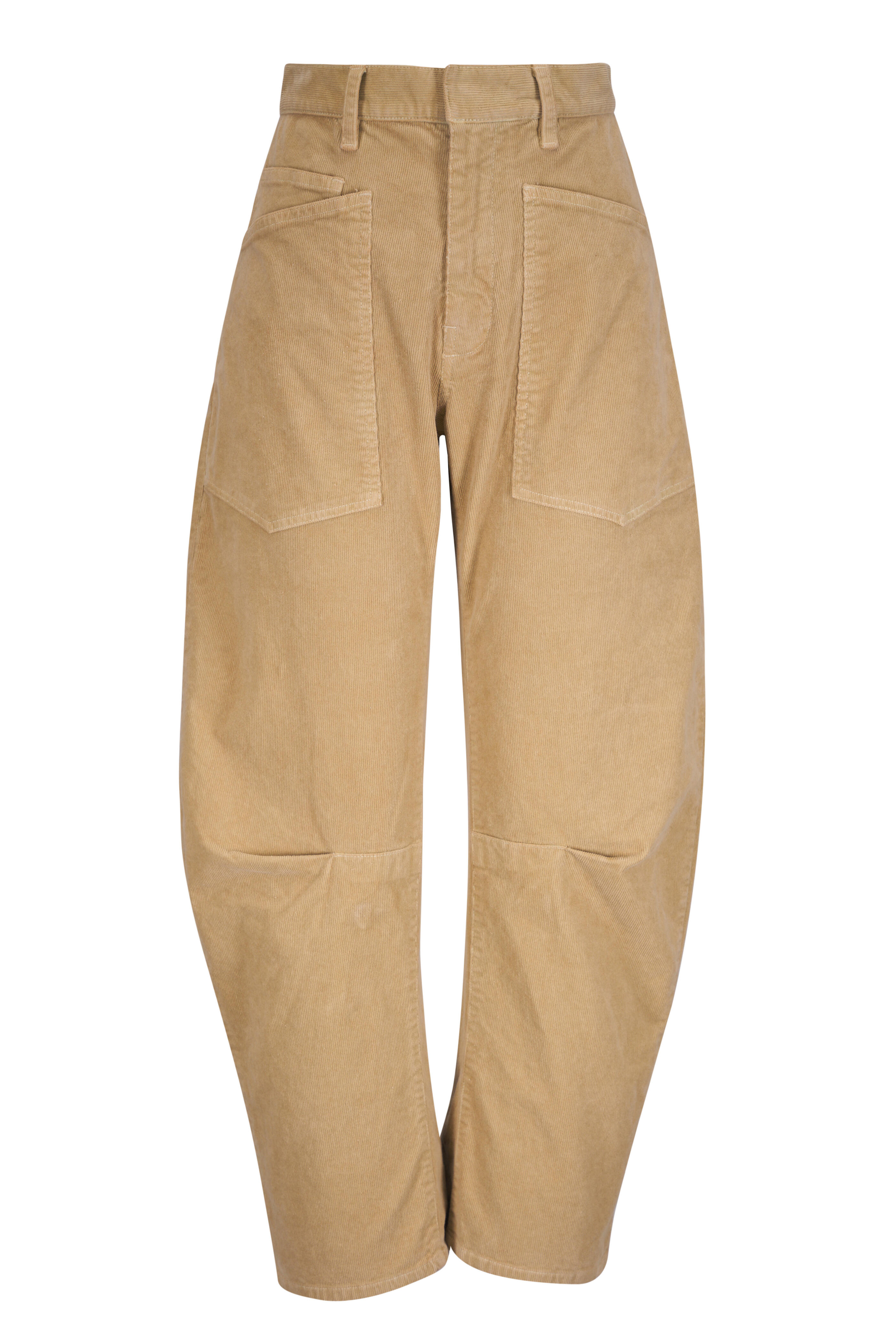 Nili Lotan - Shon Neutral Corduroy Curved Pant