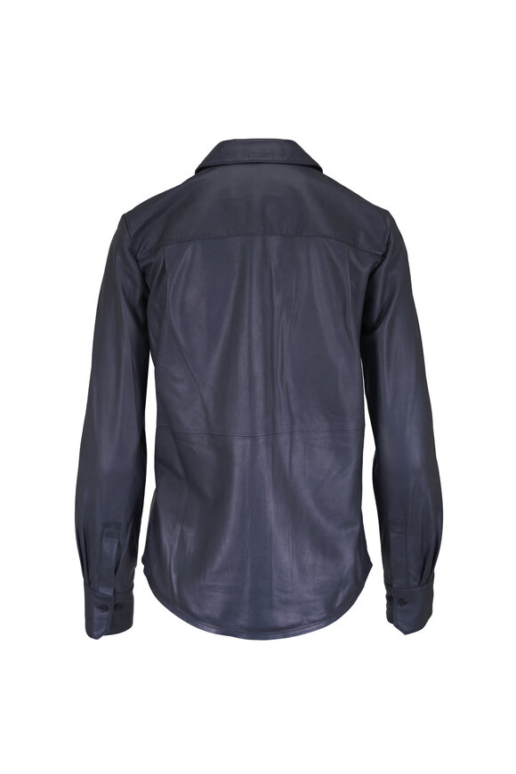 TWP Cowboy Update Midnight Leather Blouse - view 2