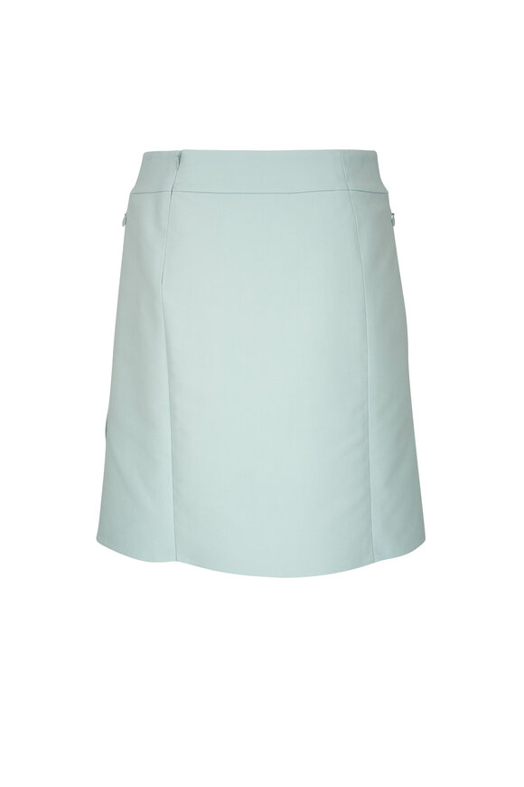 Akris - Bleached Denim Cotton Double Face Mini Skirt 