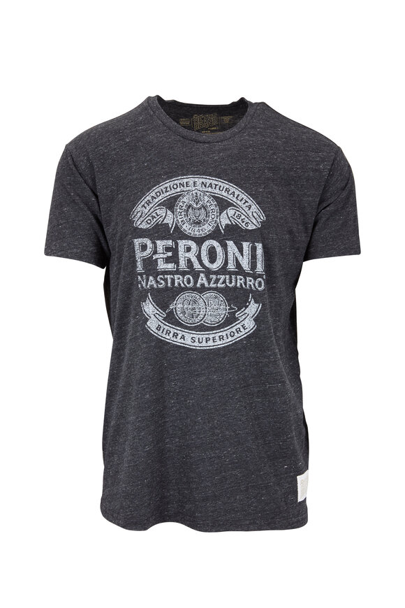 Retro Brand - Washed Black Peroni Logo T-Shirt