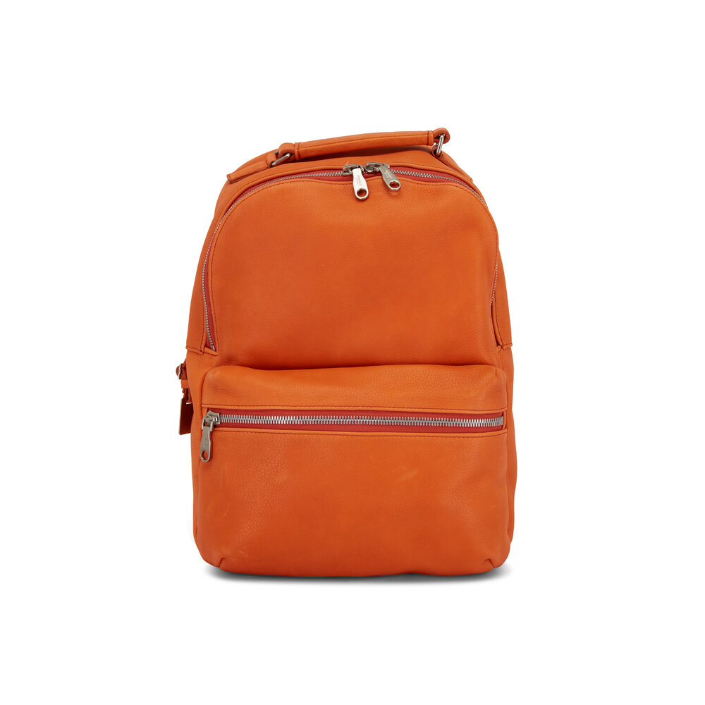 Shinola - Runwell Bold Orange Leather Backpack | Mitchell Stores