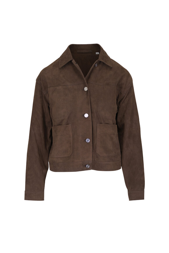 Vince Pinewood Suede Trucker Jacket - view 1