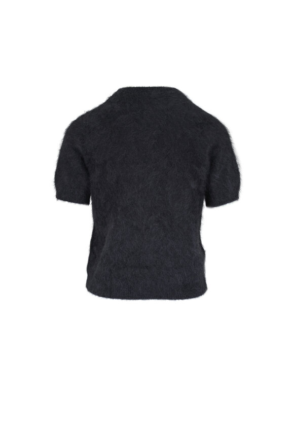 Akris Charcoal Gray Textured Cashmere Sweater - view 3