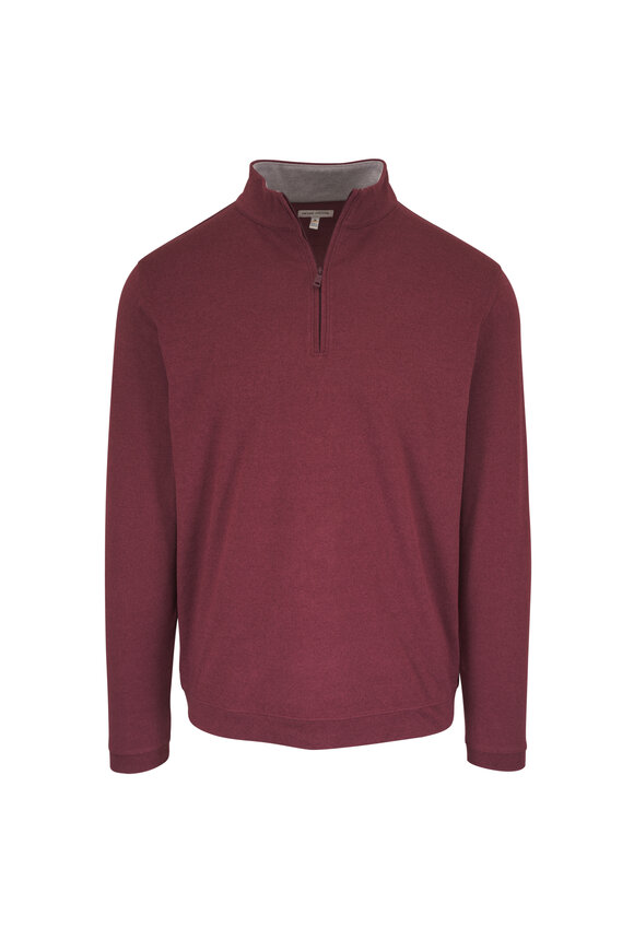 Peter Millar Ardent Air Burgundy Performance Quarter-Zip - view 1