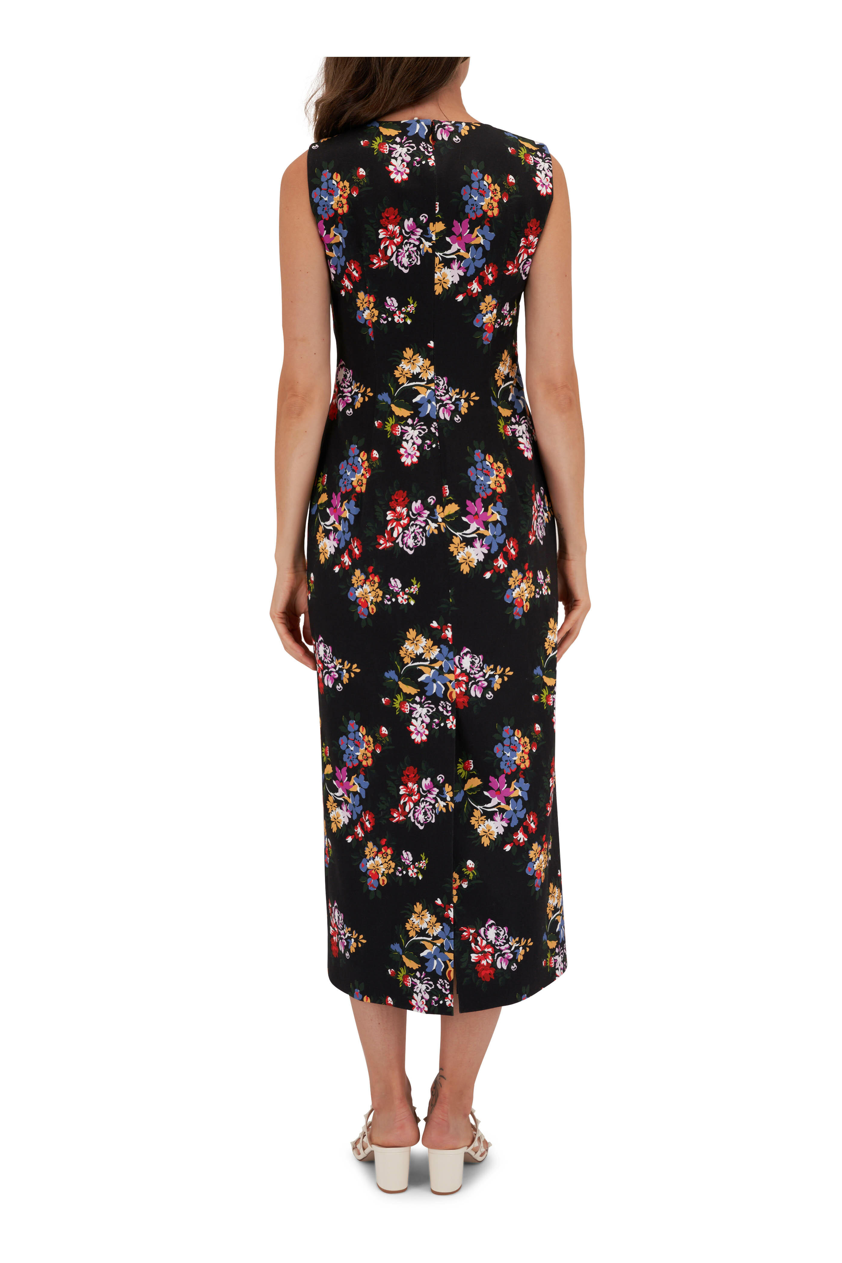 cotton sheath dress English Rose Warm Cotton Flannel Knee Length Sheath Dress 32