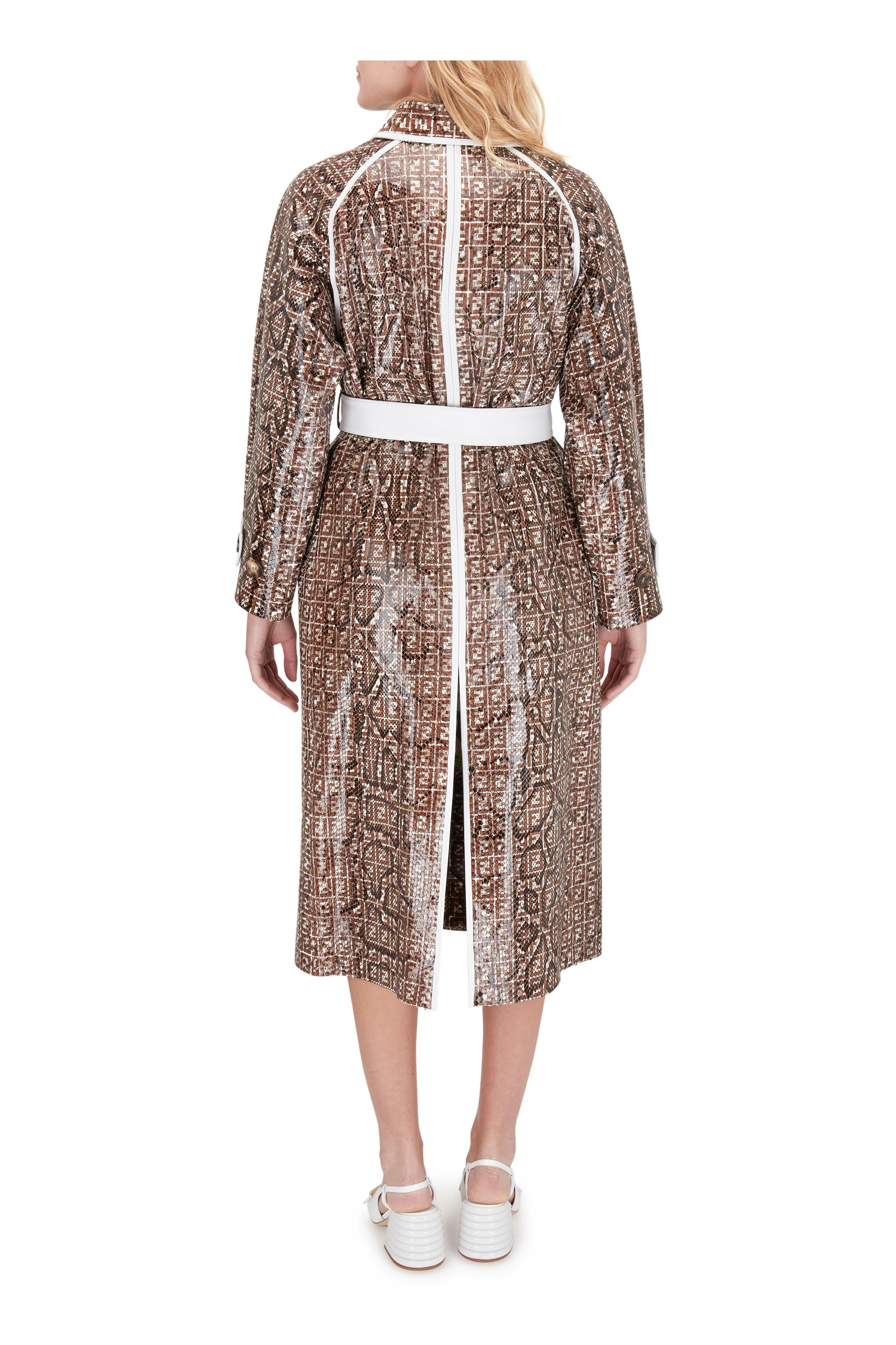 Fendi - Promenade White Croc Embossed Slingback, 65mm