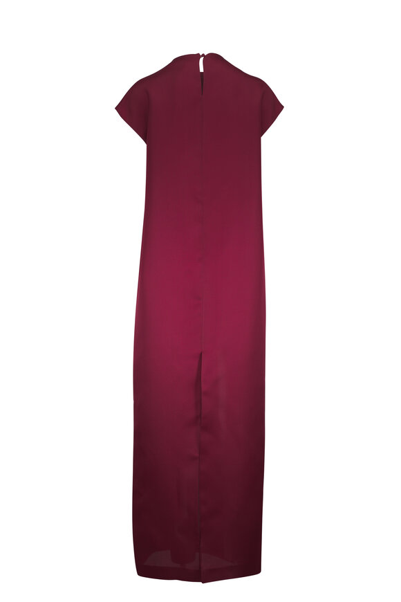 Khaite - Lohan Oxblood Silk Maxi Dress