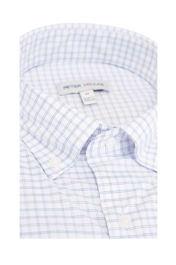Peter Millar Rommel Cottage Blue Performance Twill Sport Shirt - view 5