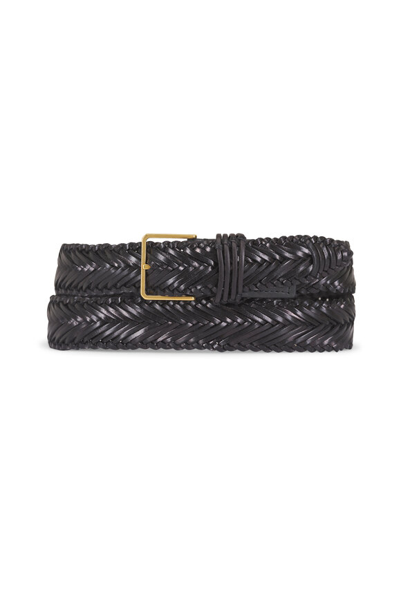 The Row Fisherman Black Woven Leather Belt - view 1