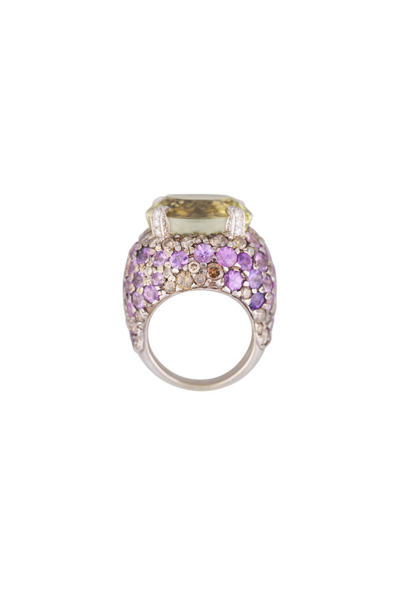 Courtney Davis Pink Sapphire & Diamond Ring - view 2