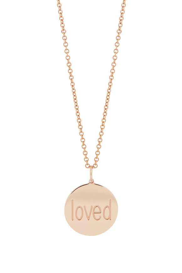 Genevieve Lau Rose Gold Loved Charm Bracelet