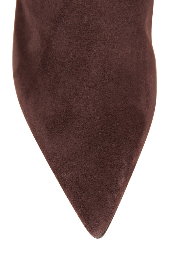 Malone Souliers Carolyn Ebony Suede Short Boot, 45mm - view 4