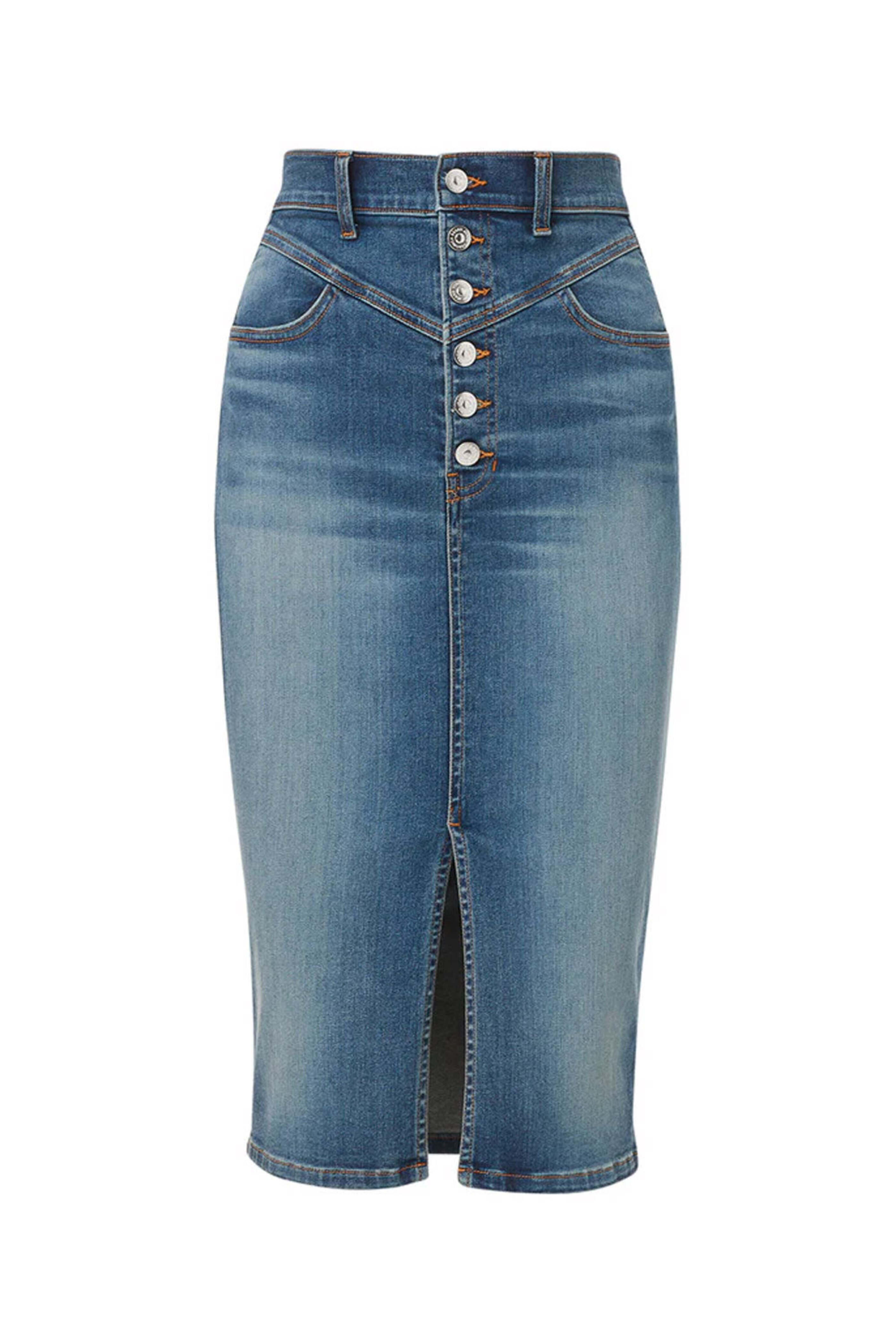 Veronica Beard - Astro Herron Denim Midi Skirt
