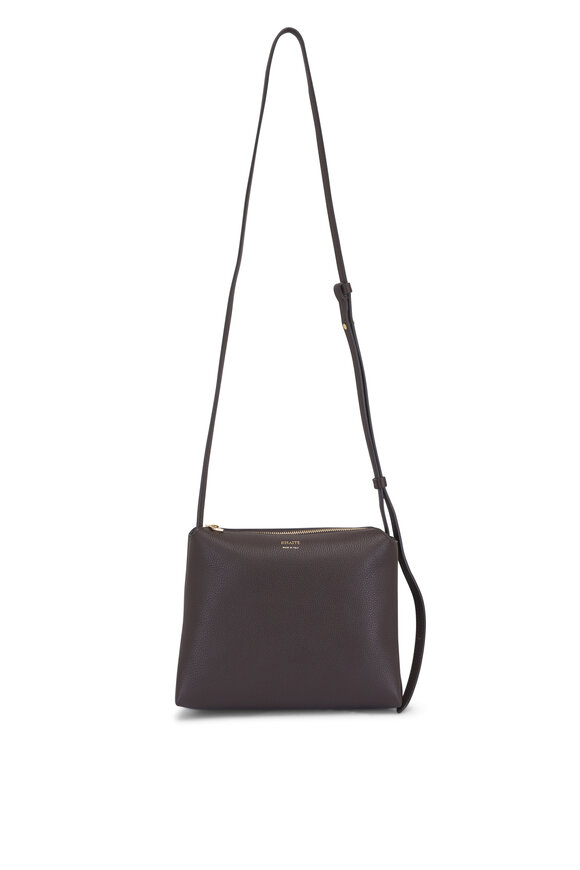 Khaite - Augusta Caramel Leather Crossbody Bag | Mitchell Stores