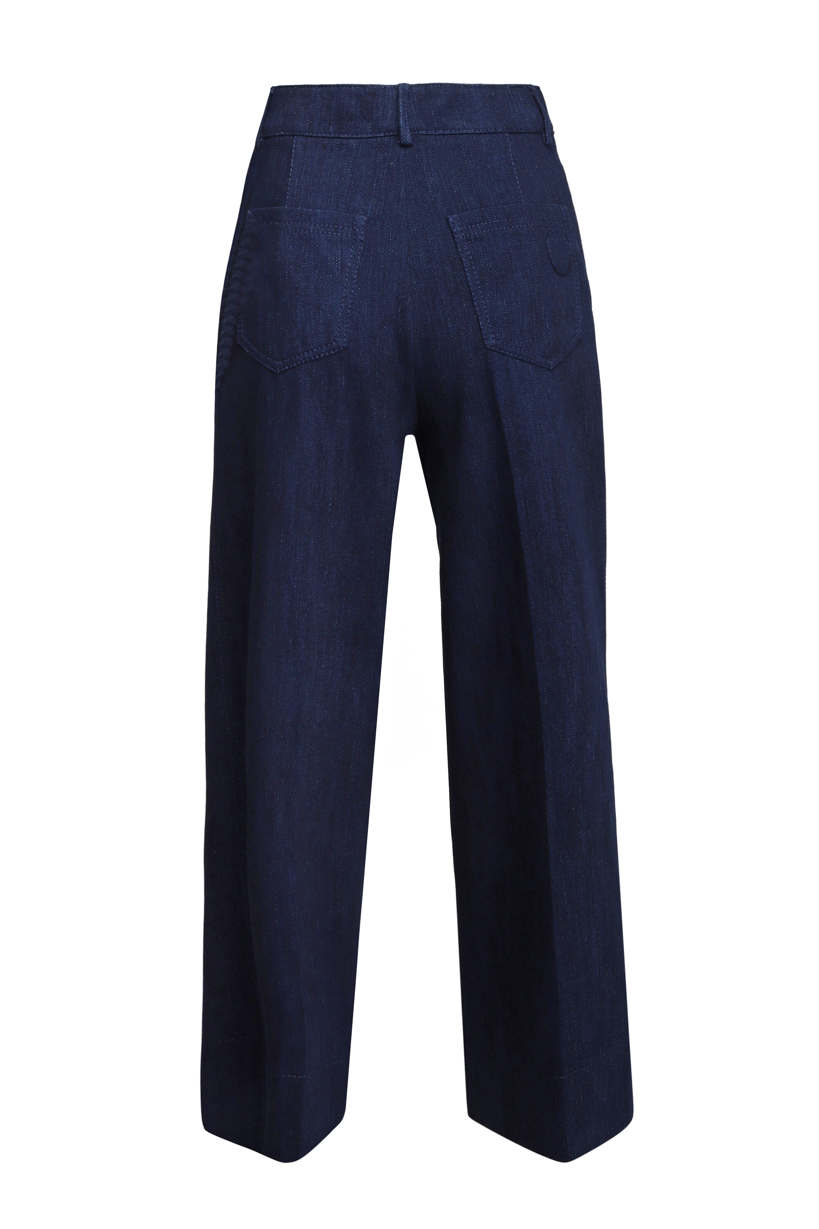 Akris Punto - Chiara Ink High Rise Wide Leg Jean