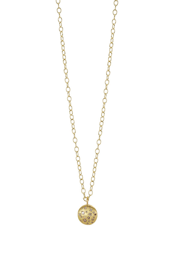 Caroline Ellen Lentil Pendant Chain Necklace