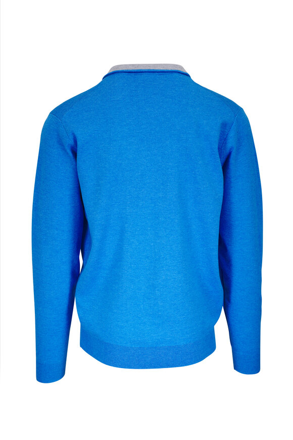 Peter Millar - Coolspun Royal Blue Quarter-Zip Pullover