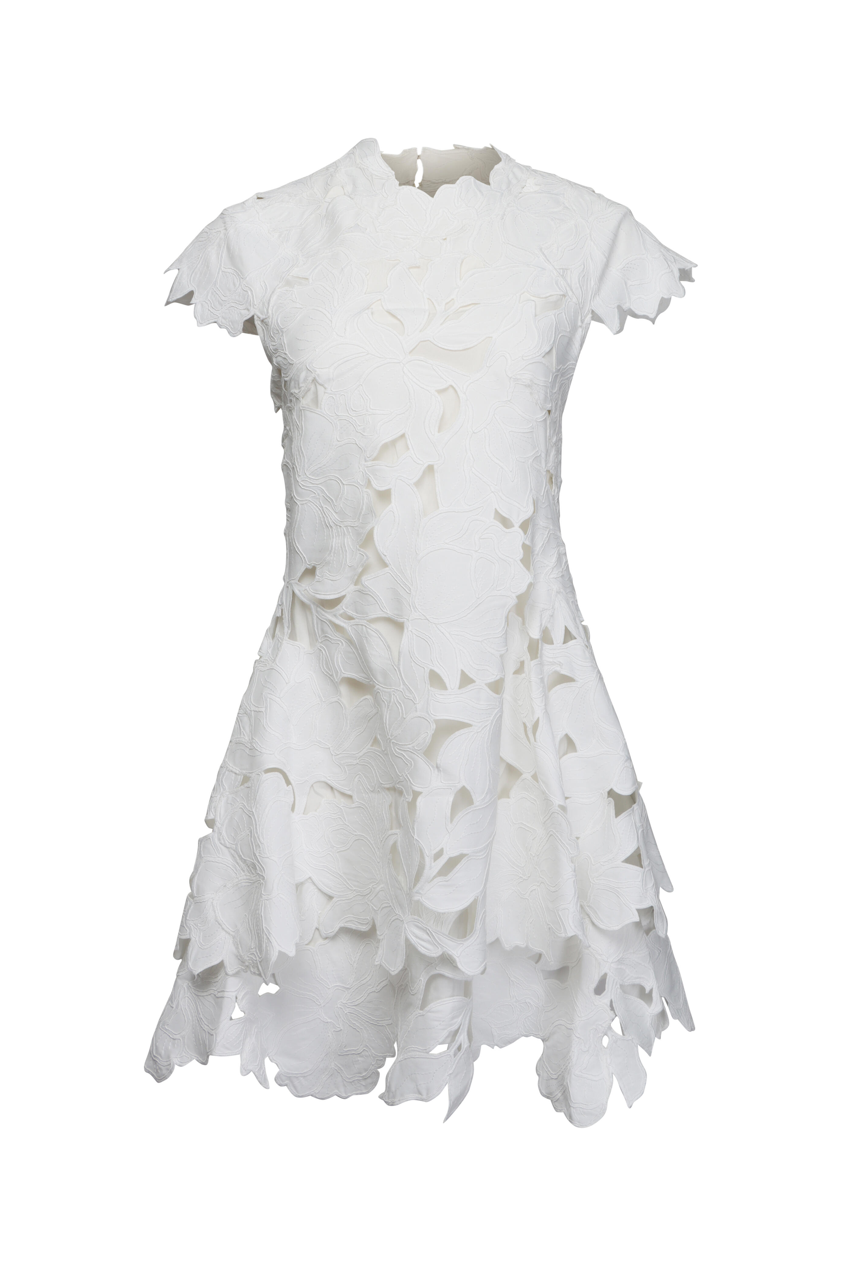 Simkhai - White Holloway Embroidered Mini Dress